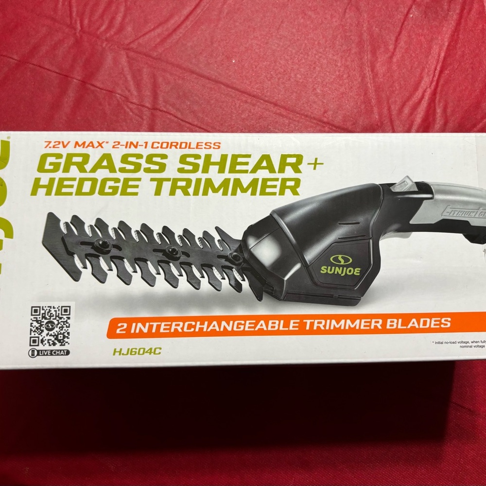 Cordless Grass Shear and Hedge Trimmer - Black and Green